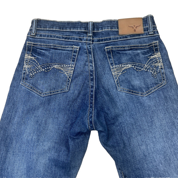 Wrangler 20X Men's Jeans 30X34 Blue Denim Western Stretch Utility Workwear - Picture 1 of 14